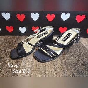 Unlisted Navy Blue Strappy Heels